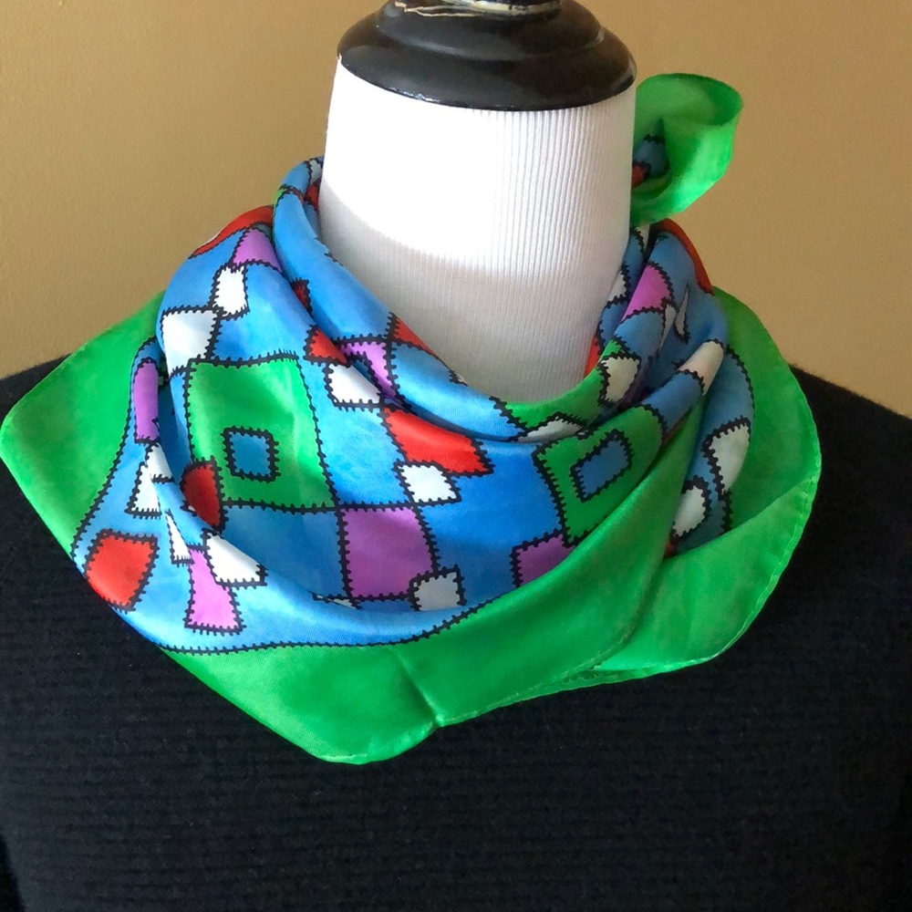 βSoldβ. Vintage 80βs Graphic COLOR BLOCKS Primary Colors - Picture 3 of 8